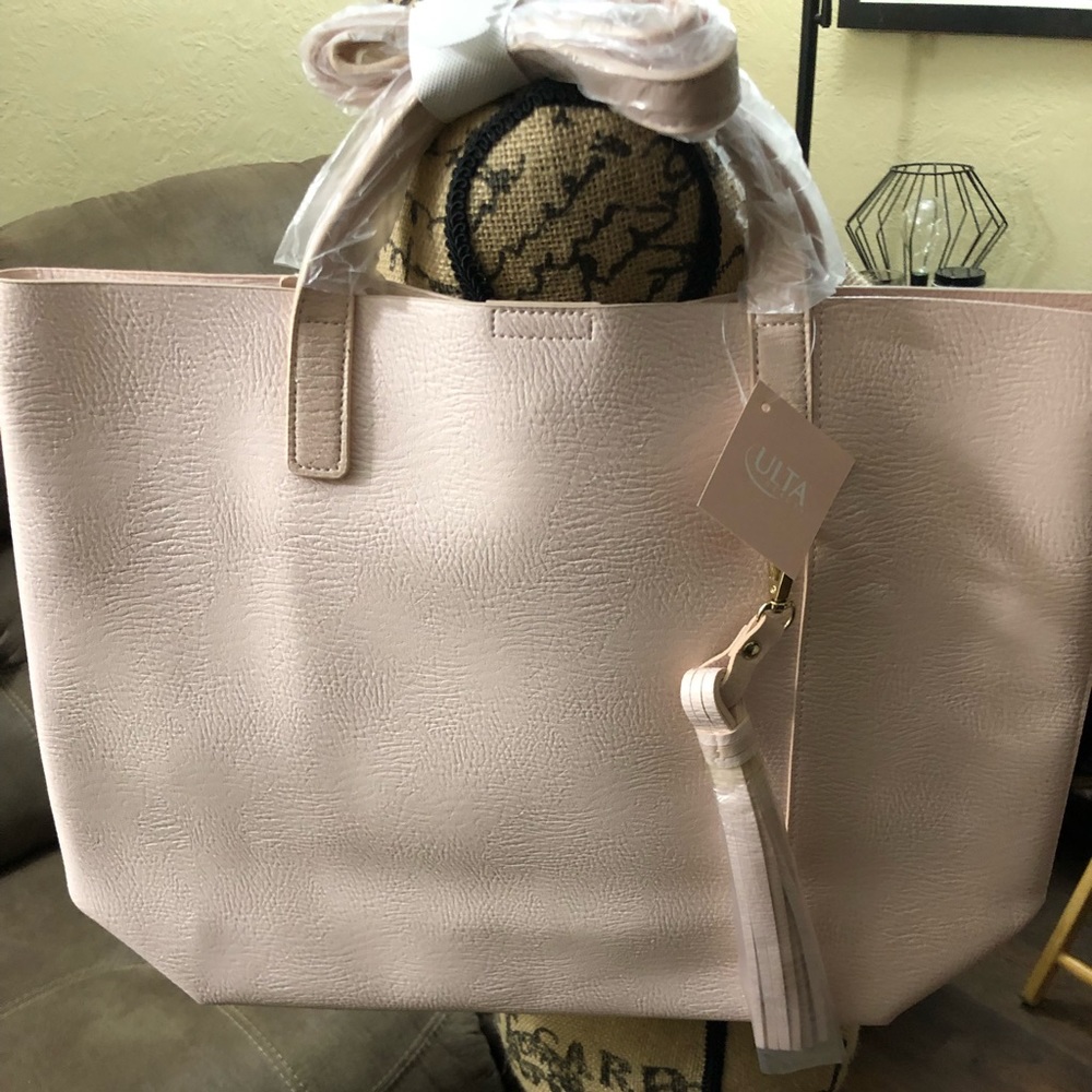 Pink colored tote